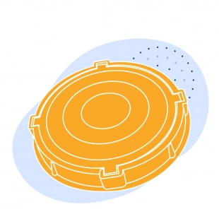 Люк полимерно-песчаный 73 мм 15 т 55 кг