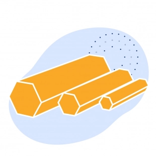 Пруток стальной шестигранный 47.5 мм ст45 ГОСТ 2879-2006